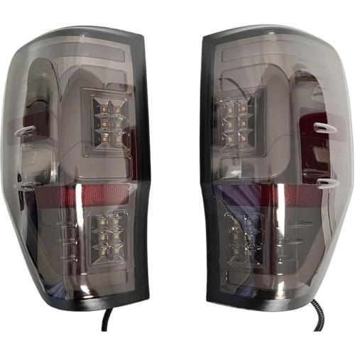 Pair LED Tail Lights w/Blind spot  Compatible With Ford Ranger 2019-2021 Red lens brake lamp.