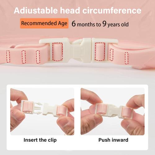 Baby Shower Cap Shield, Baby bath set shower cap, Visor Hat for Eye and Ear Protection for 0-9 Years Old Children,Cute Crown Shape Makes the Baby Bath More Fun (Pink) LiLiBBShie