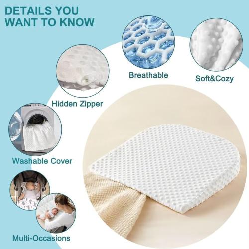 Baby 15 Degree Incline Sleeper Weddge Adjustable Soft and Breathable Pillow