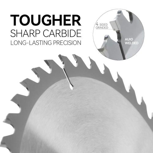 Luckyway 8-1/4 Inch Table Saw Blade 24T Framing & 40T Ripping/Cross Cutting 60T Finish with 5/8 Inch Arbor TCT Saw Blade for Table Saw,Precision Cutting for Woodworking, 3-Pack