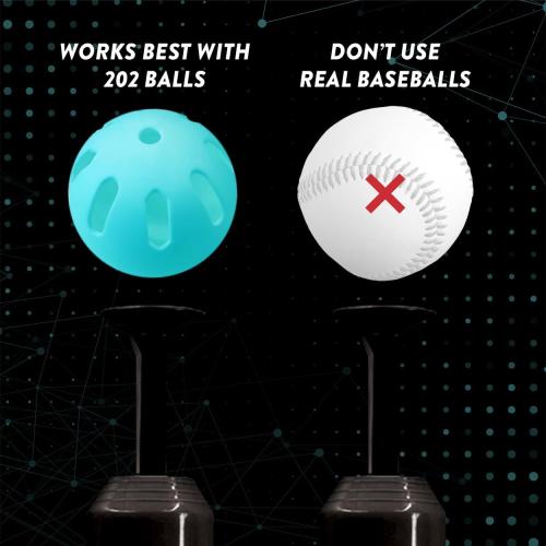 Black Baseball Training Tee Popper 202, Hitting Tee for Perfect Swings, Batting Machine (Not for Real Baseballs 202 Popper Balls Not Included)