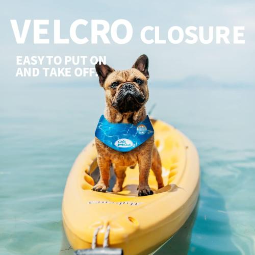 ALL FOR PAWS Dog Cooling Bandana, Cooling Bandanas for Large Dogs, Dog Cooling Neck Wrap, Cooling Scarf for Dogs, Blue Ice Dog Neck Cooler for Summer