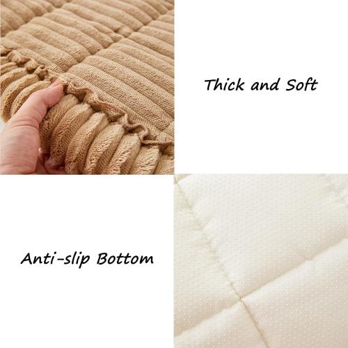 Awjcsv Couch Cover for Dogs Washable, Fuzzy Pet Couch Covers for 3 Cushion Sofa Pet Friendly, Non Slip Sofa Cover (Light Brown, 27.6 X 70.9/70 X 180cm)