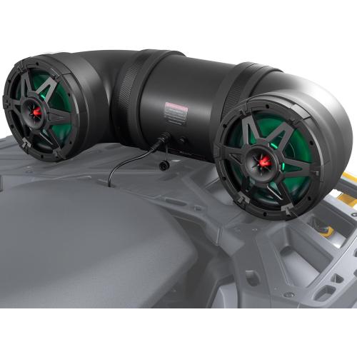 KEMIMOTO ATV Speaker 8 Inch Wireless Audio Streaming ATV UTV Sound Bar | w/ 20 RGB Light Modes, 2X Full Range Speakers 2X Tweeters Boat Sound System Compatible with Polaris Sportman Fourtrax Can Am