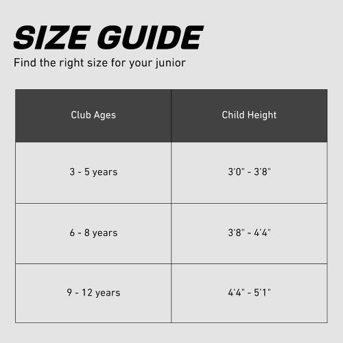X7 Kids Golf Clubs Set – Boys’ & Girls’ Junior Golf Set with Lightweight Graphite Shafts, Hybrid, Putter & Stand Bag