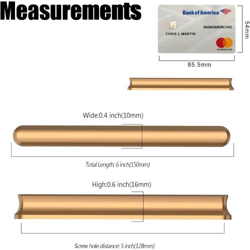 10 Pack Champagne Bronze 5 Inch(128mm) Hole Center Kitchen Cabinet Handles Cabinet Pulls Kitchen Drawer Pulls Hardware for Cupboard Dresser Handles Bathroom