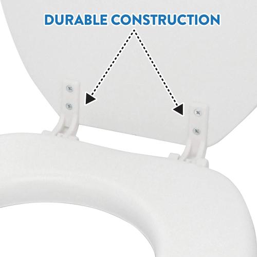 J&V Textiles Soft Round Toilet Seat With Easy Clean & Change Hinge, Padded (Beige)*