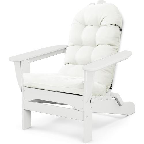 Adirondack Chair Cushion, Waterproof Outdoor Seat Cushions for Patio Furniture, Thick High Back Replacement Pad for Porch Lawn Wicker Dining Desk Chair, Rocking Chair Cushion, Beige