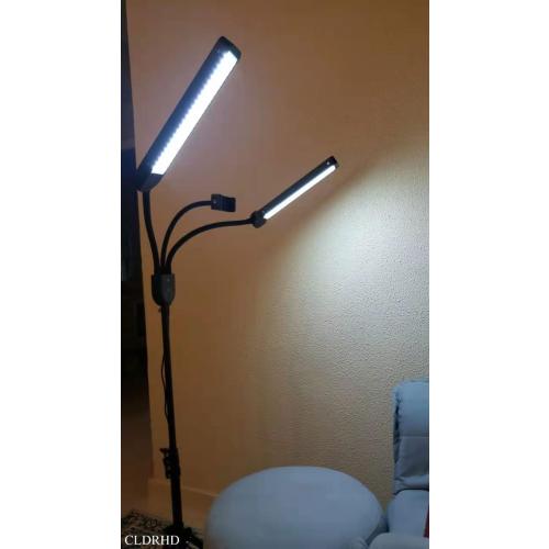 Beauty Light Dual Arm Portable LED Light with Tripod, USB Port, Remote Controlled, Phone Holder, HD Adjustable 3200K-5800K Color Temperature, for Eyelash Extension, Tattoo, Makeup,Live Streaming