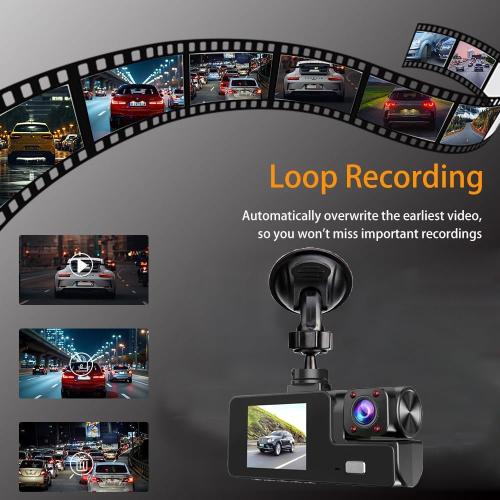 WiFi 1080P Dual Dash Camera for Car Front and Inside Dashcam Car Security Video Recorder,170°Wide Angle Vehicle Cam,WDR,G-Sensor,Loop Recording,Night Vision (WiFi Dual Dash Cam with 32G Card)