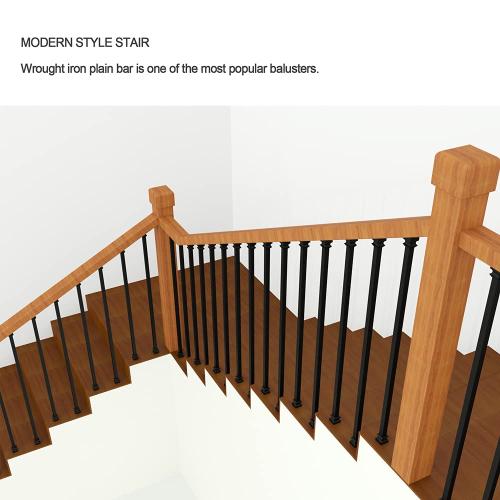 Iron Balusters - Hollow Metal Spindles for Staircase - 44 X 1/2 - Box of 10 (Satin Black)