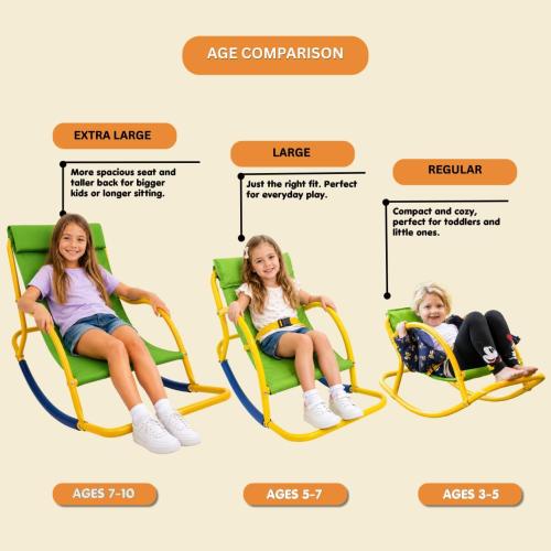 Calming Sensory Rocking Chair for Kids – Balance Seat for Focus, Relaxation & Play | Indoor Outdoor Therapy Chair for Autism, ADHD & Active Kids