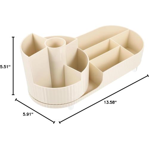 Rotating Makeup Brush Organizer Capacity Chic Cosmetic Storage for Vanity Multifunctional Brush Holder for Makeup and Stationery Design