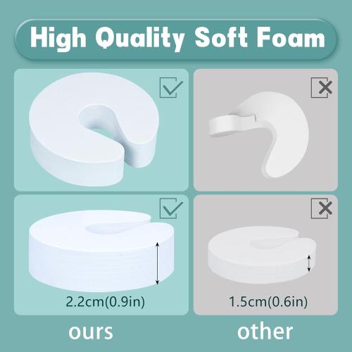 [8 Pack] BYETOO Door Finger Pinch Guards,Baby Proof Door Slam Stopper,Protect Child Fingers with Soft Foam Guard,Prevent Finger Pinch Injuries,Slamming Door,Child or Pet from Getting Locked in Room