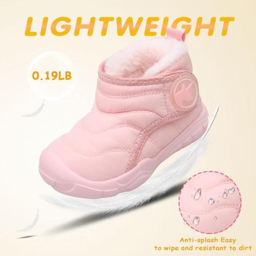 LeIsfIt Toddler Boots Girls Boys Wide Winter Boots Cozy Fleece Winter Shoes Indoor Outdoor Warm Shoes size 21 Europe 5.5 us