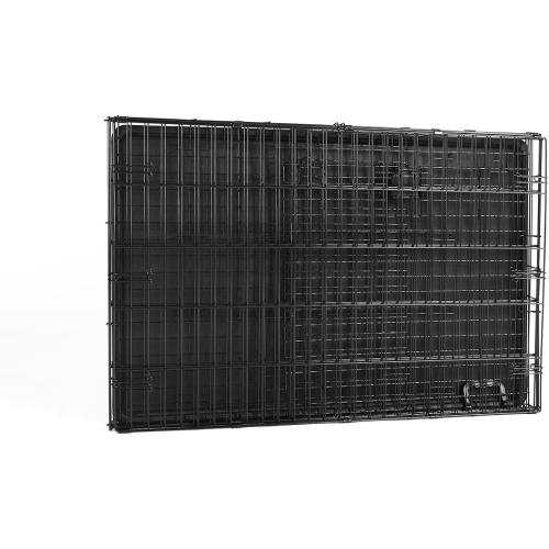 Amazon Basics - Durable, Foldable Metal Wire Dog Crate with Tray, Single Door, 42 x 28 x 30 in, Black