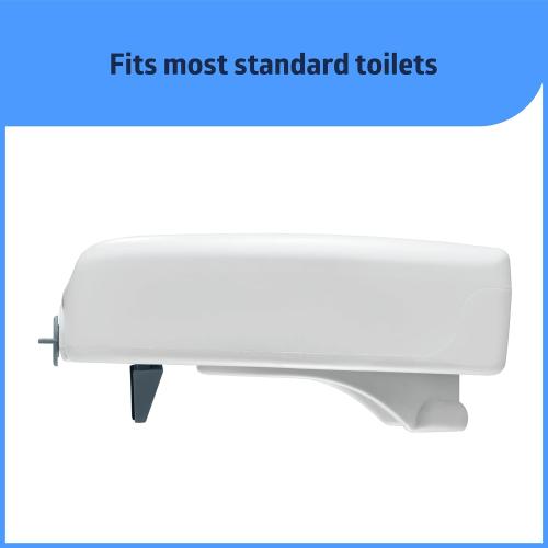 Medline 5 Raised Toilet Seat with Lock, No Arms, White, 400 lb Capacity - Easy Installation - Elderly & Disabled Bathroom Aid