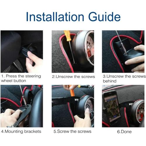 Mobile Phone Holder Mount Compatible with Cooper S D SD JCW ONE Countryman R60 2010-2016 Paceman R61 2013-2016 Phone Mount Cradle Stand Bracket (Gray Union Jack)