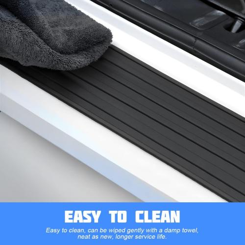 Car Rear Bumper Protector Guard - Anti-Scratch, Non-Slip, 40.9in Black Rubber Accessory