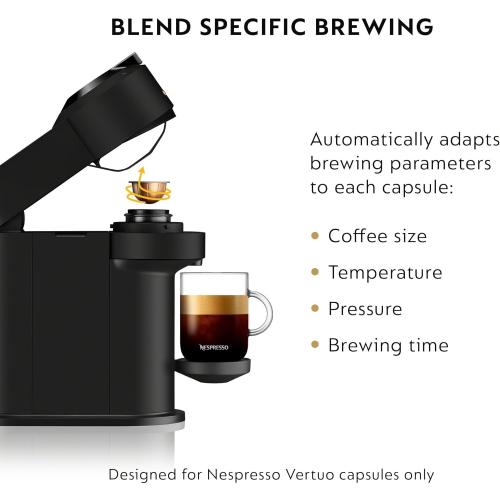 Nespresso Vertuo Next Coffee and Espresso Maker by De'Longhi, Matte Black