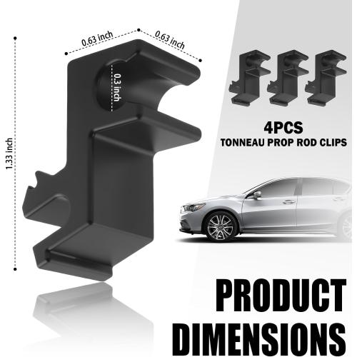 4PCS Upgrade Truck Tonneau Cover Prop Rod Clips Set,Compatible with Undercover Truck Bed Cover Parts Prop Rod Replacement for Enhanced Stability,Hard Tonneau Covers Parts