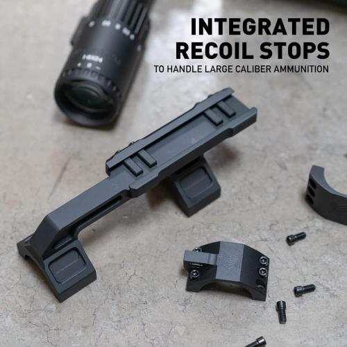 Monstrum Next Level Series Offset Scope Mount with Integrated Anti-Cant Level Bubble