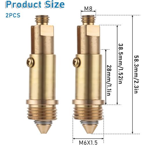 2 Pcs Basin Sink Clicker Pop Up Tub Drain Stopper Sink Pop Up Stopper Pop Up Bolt Basin Bath Sink Drain Click Clack Replacement Plug Bolt Spring Brass Push Spring Plug for Most Sink Tub Basin Drain