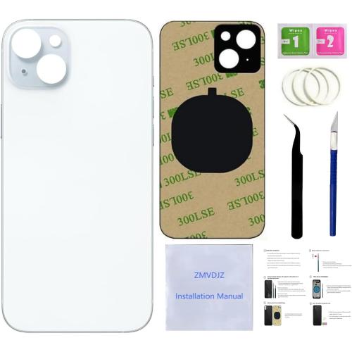 15 Back Glass Replacement for iPhone 15 Back Cover Glass (Blue, 6.1 Inches) with Pre-Installed Tape  Installation Instruction   Repair Tools (Blue)