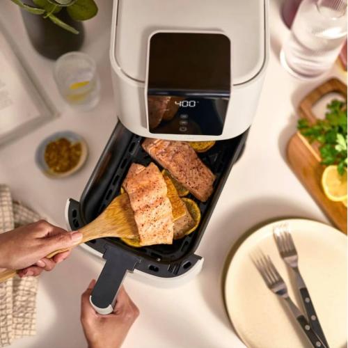 Bella PRO Touchscreen Air Fryer, 4-Quart, Slim Design, Oatmilk