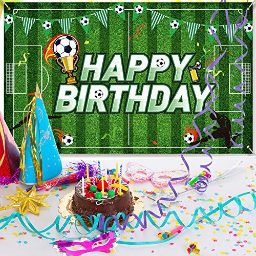 Tatuo Soccer Backdrop 43x71 Inch, Football Field Birthday Background