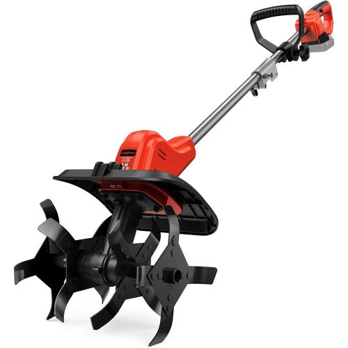 Cordless Tiller Cultivator for Milwaukee M18 Battery, 360RPM Electric Tiller for Gardening, 11.8in Tilling Width ＆ 8.6in Depth, Battery Powered Tiller for Lawn/Soil Cultivation (Battery Not Included)