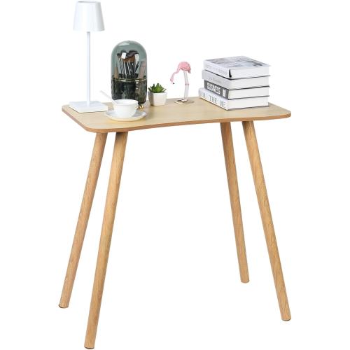 Computer Desk 29 Inch High Writing Study Work Table Office Desk Ergonomic Design Modern Home Office Study Desk, Student Small Writing Table, with Solid Legs, Spacious Desktop Wooden Color