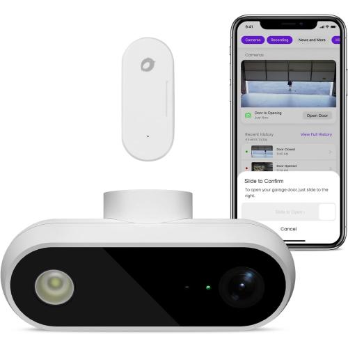 OCCHI Smart Garage Door Opener with Camera, Smart Garage Control, Security  2.0 Compatible, Detects Open/Close Status, Support Yellow&Purple Button, 2.4Ghz WiFi, No Monthly Fee, Compatible with Alexa
