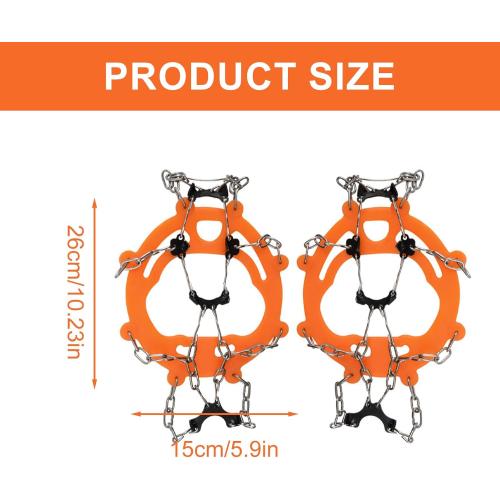 2packs Snow Tractions Cleats Elastics Snow Cleats Light Weight Ice Cleats for Ice and Grass