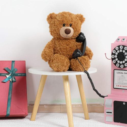 Brown 18 Tezituor Small Teddy Bear Stuffed Animals 18inch, Cute Teddy Bear Plush Toys for Kids Girl Boy, Valentines Bear Plushie Gift for Girlfriend Boyfriend Women Wife, Brown