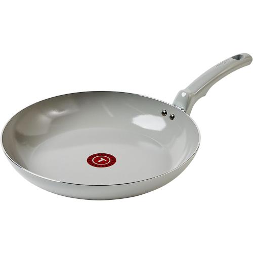 T-Fal Refresh Ceramic Frying Pans Nonstick 12 Inch Skillet, Oven Safe to 350°F, Cookware with Stay-Cool Handle, Moon Grey