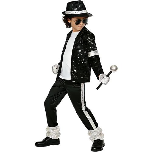 Boys Halloween Costume Set 8 Pcs 80s 90s Retro Dance Disco Cosplay