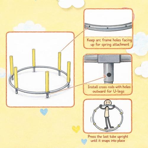 55 Trampoline for Kids with Enclosure, 4-in-1 Toddler Trampoline Indoor Outdoor, 440lbs Capacity Upgrade Trampolines with Adjustable Gymnastics Bar & Toys, for Boys & Girls, Easy to Assemble