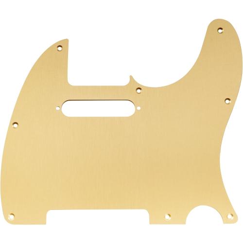 Musiclily Ultra 8 Holes Anodized Aluminum TL Guitar Pickguard, Gold