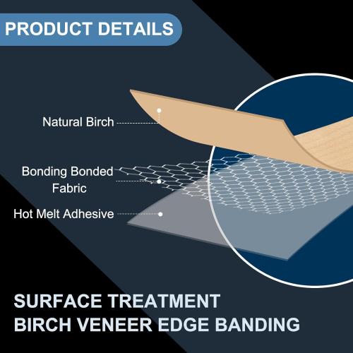 PATIKIL Walnut Edge Banding, 1 Inch x 25 ft Wood Veneer Tape Pre-glued Flexible Plywood Edge Banding with Hot Melt Adhesive for Furniture Restoration