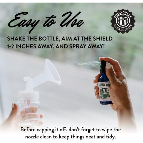 Legendairy Milk Pumping Spray 4 oz., Helps Sore Nipples & Clogged Ducts, Organic Lubricant for Breast Shields and Flanges, Vegan Breast Pump Spray, Natural & Lanolin-Free, Made in USA