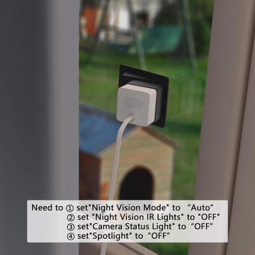 Teccle Angled Window Mount for Wyze Cam OG, 20 Degrees Tilt, Through Windows Use Cam OG Security Camera (1Pack)