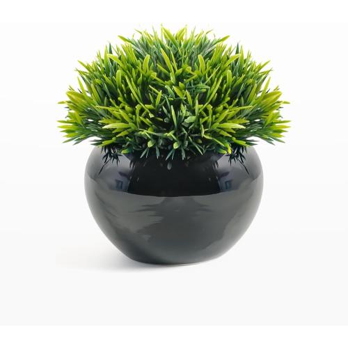 Velener Small Artificial Succulents Grass Desk Plant for Office, Fake Sage Plants for Shelf Decor, Mini Faux Plant Indoor, Masculine Home Decor, Coffee Table Decor, Bathroom Counter Decor in Pot