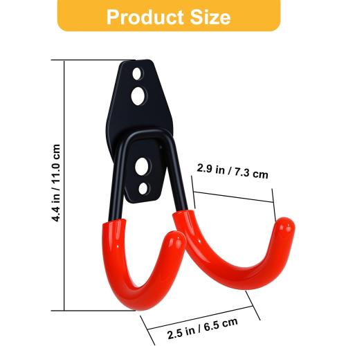 Eichzer 2 Pack Skateboard Wall Mount, Heavy Duty Metal Garage Storage Hooks, Skateboard Hanger Holder for Home & Garden