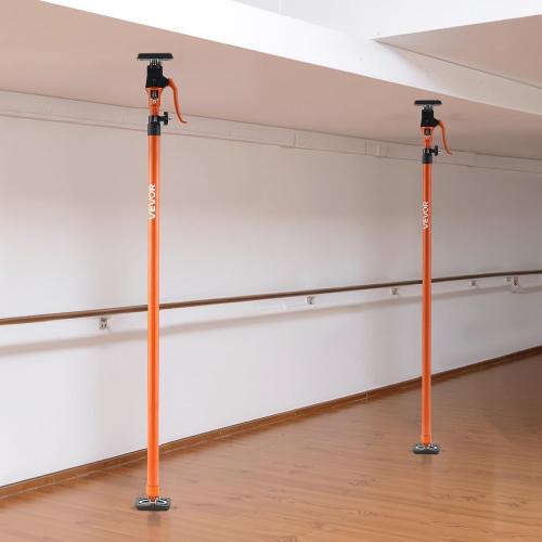 VEVOR Cabinet Jack Support Pole, 4-Pack, 49.2-114.6 Inch Steel Telescopic Quick Support Rod, Adjustable 3rd Hand System up to 198 lbs Capacity for Installing Cabinets, Lifting Drywall, Cargo Bars