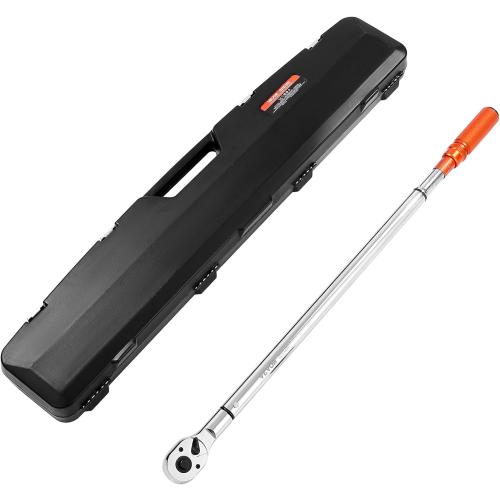 VEVOR 3/4 Inch Drive Torque Wrench 100-600fFT.LB/136-814Nm, 1 Inch Adapter, Split Beam, 48'' Length, less effort for Off-road Equipment,Truck,Motor Homes & Drilling Platform