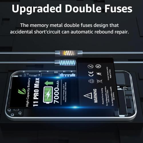 LL TRADER Battery for iPhone 11 Pro Max 7000 mAh High Capacity Replacement Battery for iPhone 11 Pro Max, (A2161、A2220、A2218) with Full Set Repair Tool Kit