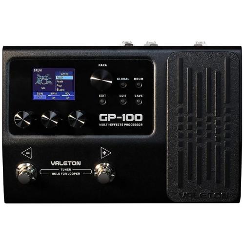 Valeton GP-100 Guitar Bass Amp Modeling IR Cabinets Simulation Multi Language Multi-Effects with Expression Pedal Stereo OTG USB Audio Interface (BLACK)