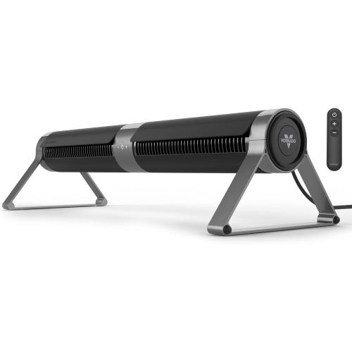 Vornado Airbar 4 Tower Fan and Horizontal Air Circulator with Remote Control, 35-Inch, 3 Speed Settings, Multi-Directional Airflow, Touch Control, Versatile Cooling Power, Magnetic Base, Black