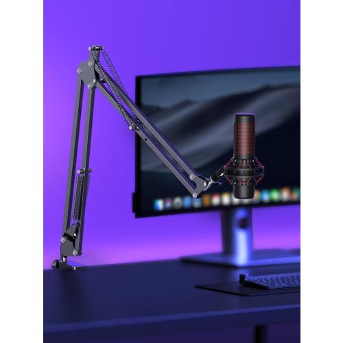 InnoGear Boom Arm Microphone Mic Stand for Blue Yeti HyperX QuadCast SoloCast Snowball Fifine Shure SM7B and other Mic, Large